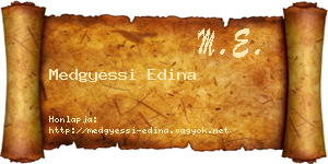 Medgyessi Edina névjegykártya